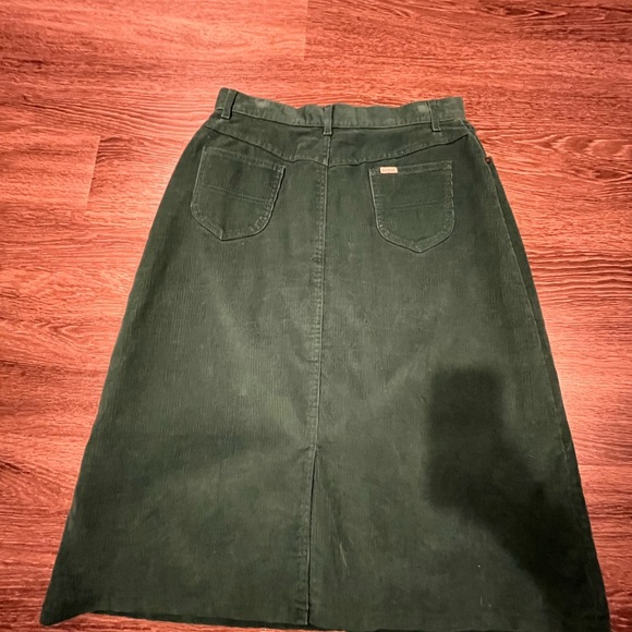 L.L. Bean vintage green cord skirt - Picture 2 of 4